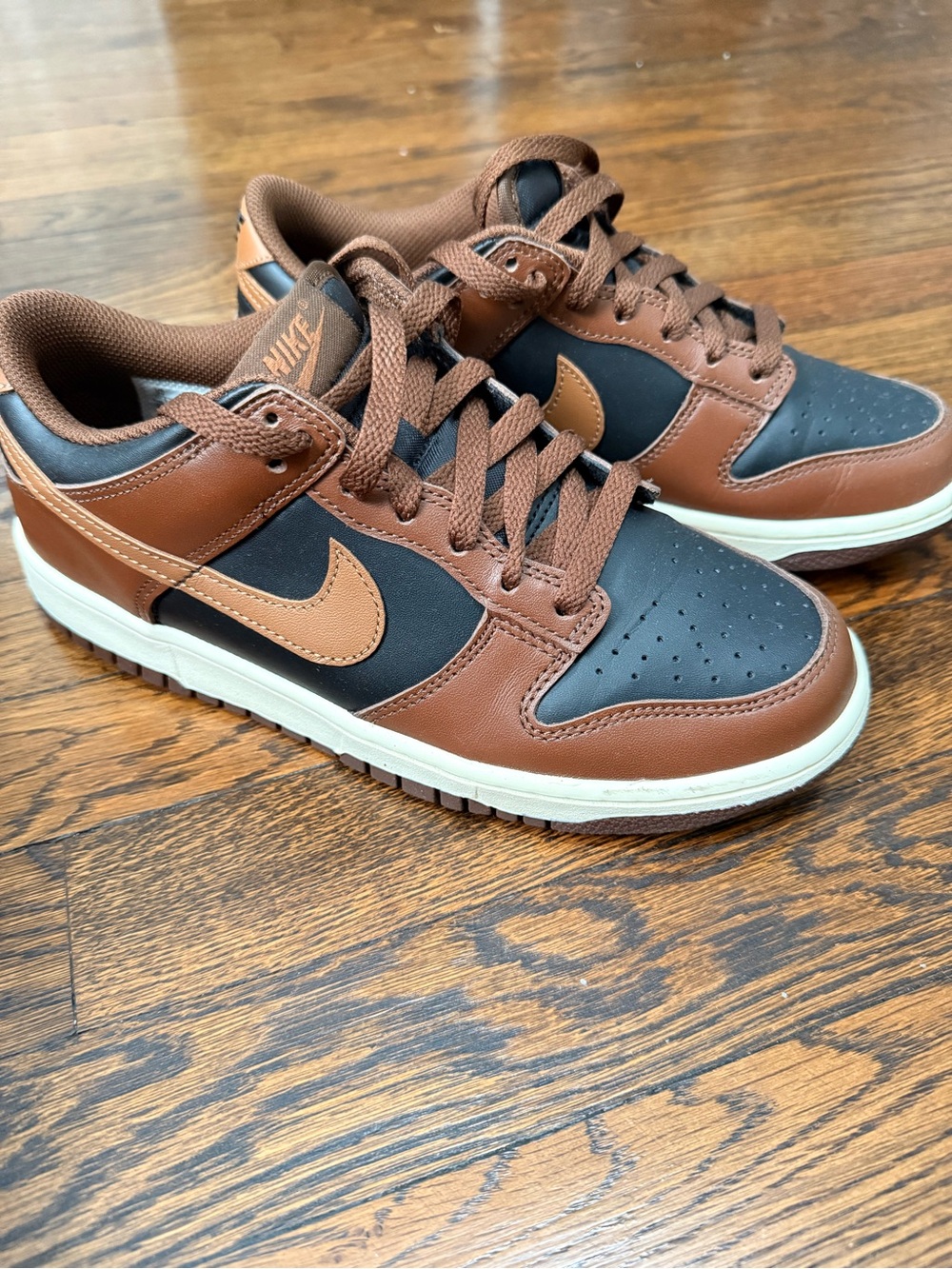 Nike Kid’s Dunk Sneakers in Brown and Black